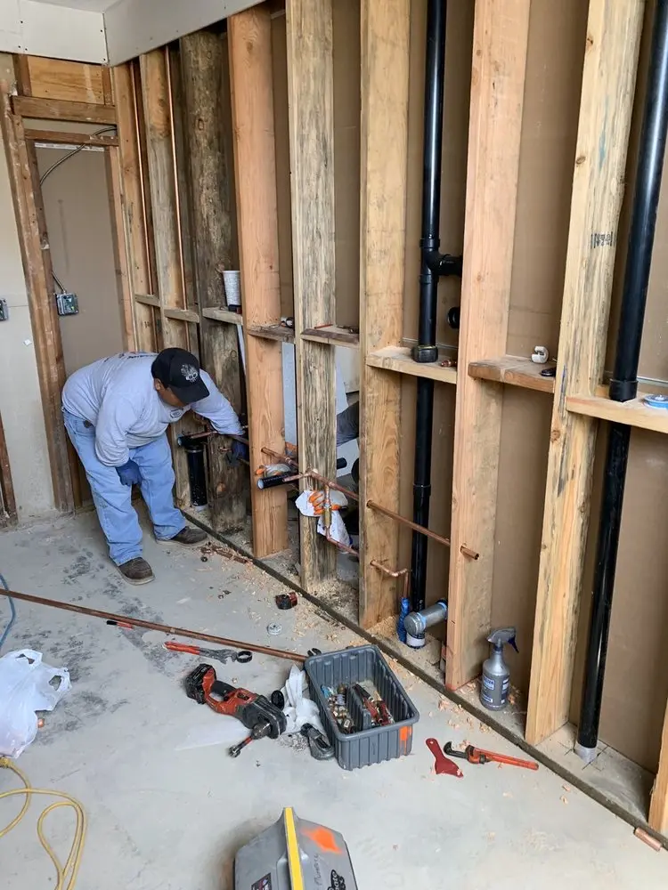 Commercial rough-in plumbing for Gas Line Repair in Riverside